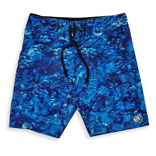 Scales Camo First Mates Boardshorts - Blue