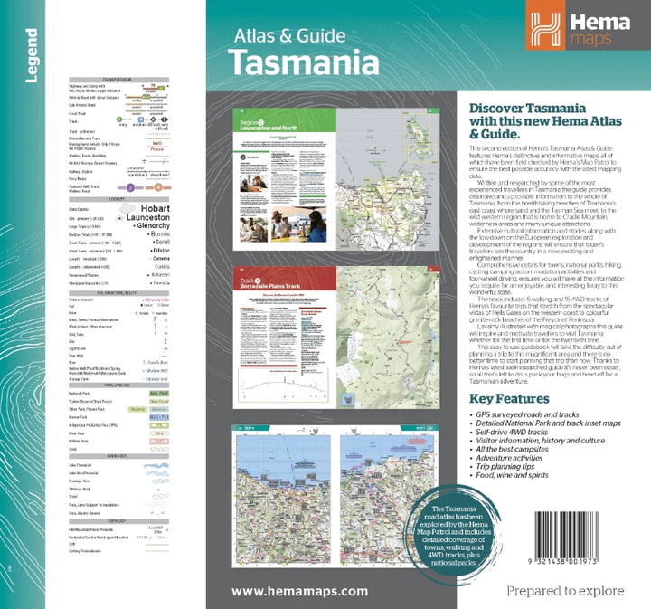 Hema Atlas & Guide Tasmania Book