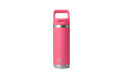 Yeti Rambler 18oz Straw Bottle with Colour-matched Straw Cap (532ml) - Tropical Pink