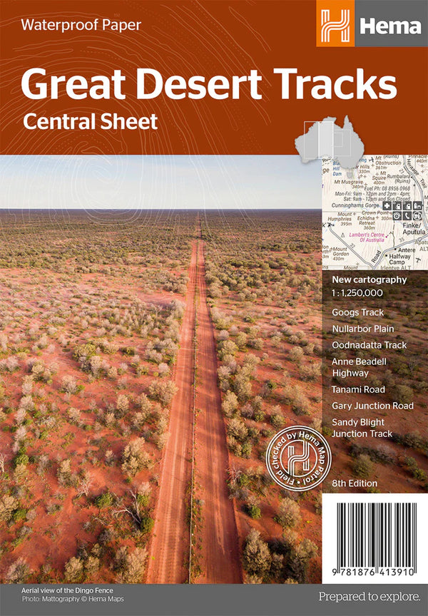 Hema Maps Great Desert Tracks - Central Sheet (Over Edge)