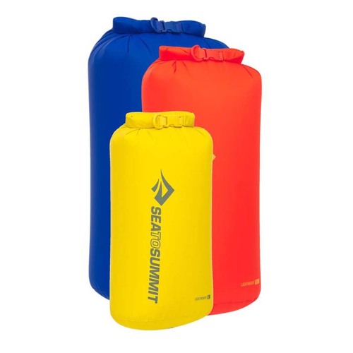 Sea To Summit Lightweight Dry Bag 3 Piece Set (8L, 13L & 20L) - Sulphur Yellow, Spicy Orange & Surf The Web