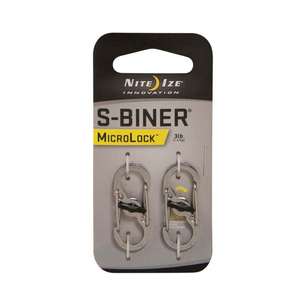 Nite Ize S-Biner MicroLock (2 Pack) - Stainless Steel