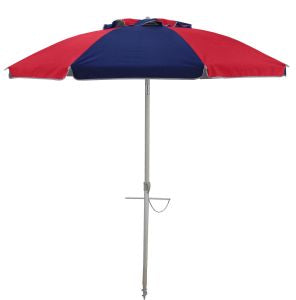 Beachkit Fiesta 185cm Beach Umbrella - Red/Navy