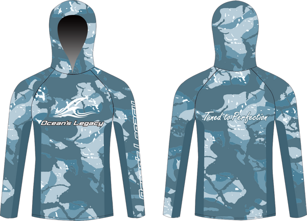 Oceans Legacy Hoodie Blue Camo - Small