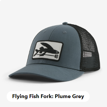 Patagonia Flying Fish LoPro Trucker Hat - Plume Grey/Black