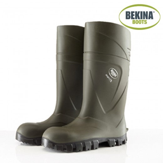 Bekina 'StepLite X GREEN' Steel Toe Gumboots (40% Lighter)