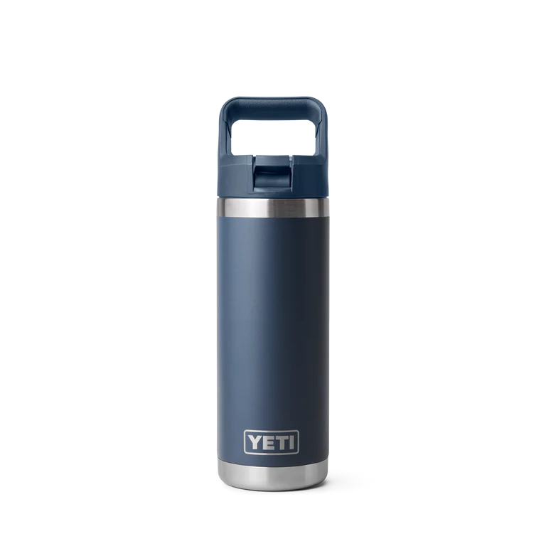 Yeti Rambler 18oz Straw Bottle with Colour-matched Straw Cap (532ml) - Variety of Colours Available