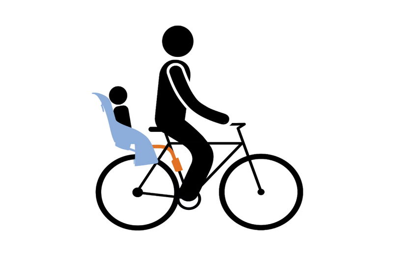 Thule Ride Along Tiltable Child Bike Seat - Dark Grey