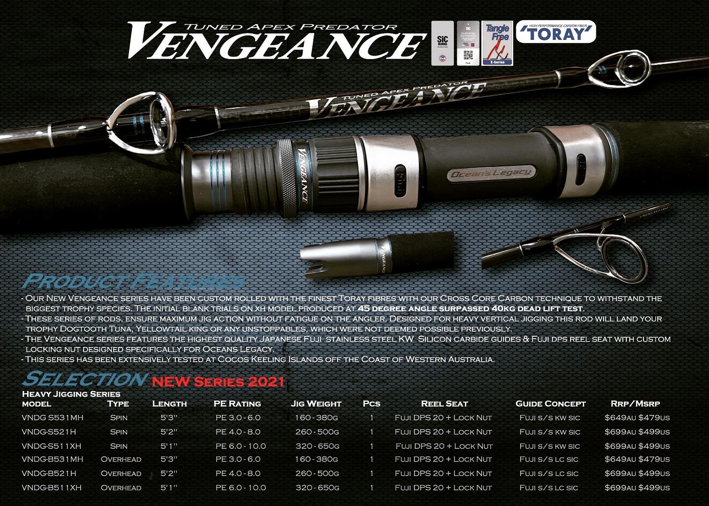 Oceans Legacy Specialist Spin Fishing Rod