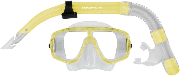 Mirage Cruise Silicone Mask & Snorkel Set -Yellow (Adult)