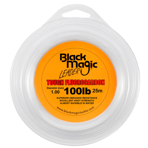 Black Magic Leader Tough Fluorocarbon 100lb 25m