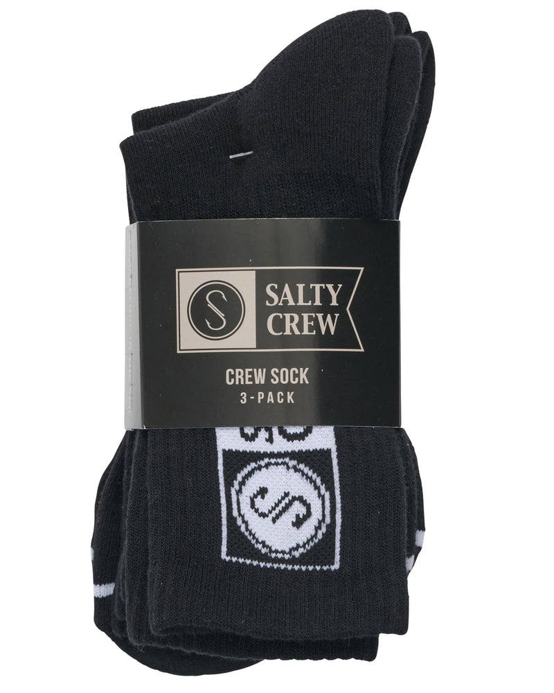 Salty Crew Alpha Sock - Black (3 Pack)