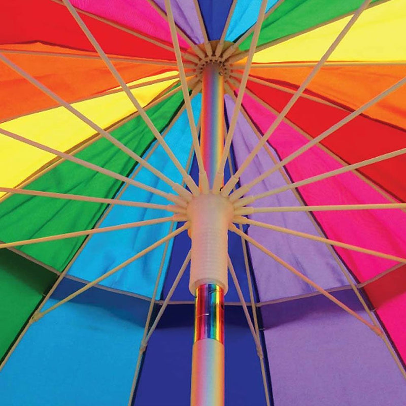 BeachKit 240cm Beach Umbrella - Rainbow