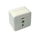 Camec Fixed POL Square Surface Socket - White
