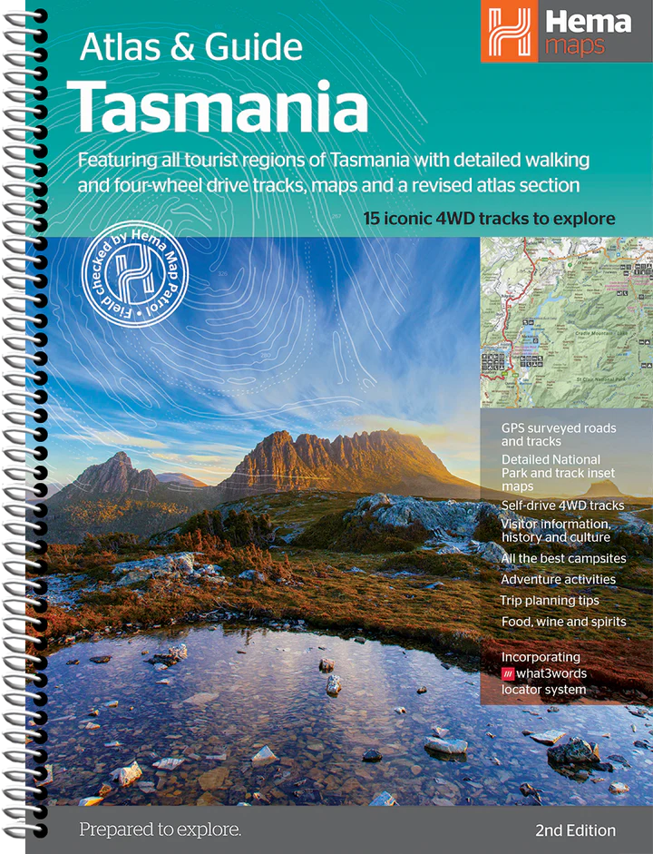 Hema Atlas & Guide Tasmania Book