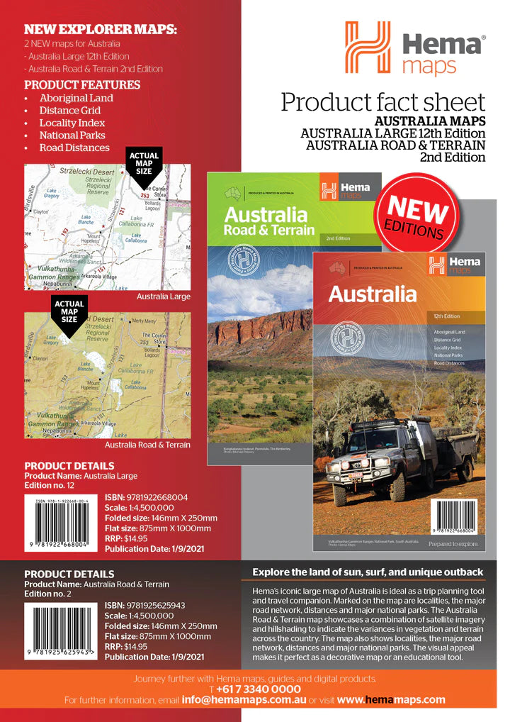 Hema Maps Australia Large Map