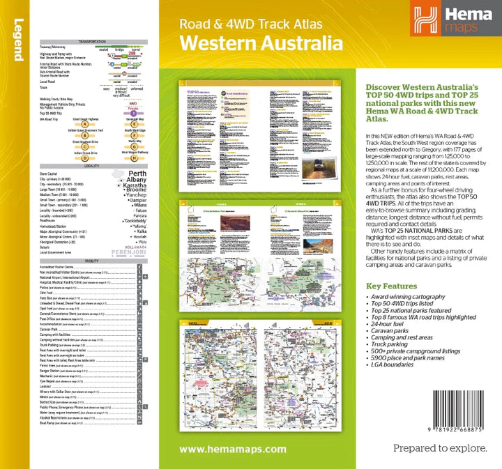 Hema Maps Western Australia Road & 4WD Track Atlas