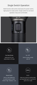 Nextorch E-Series Rechargeable Long Range High Beam Torch - 6 Modes (NXE30)