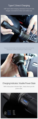 Nextorch E-Series Rechargeable Long Range High Beam Torch - 6 Modes (NXE30)