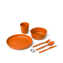 Sea To Summit Lightweight Camp Dinnerware Set with Mesh Sack (6 Pieces) - Burnt Orange