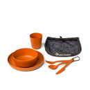 Sea To Summit Lightweight Camp Dinnerware Set with Mesh Sack (6 Pieces) - Burnt Orange