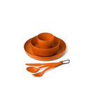 Sea To Summit Lightweight Camp Dinnerware Set with Mesh Sack (6 Pieces) - Burnt Orange