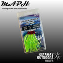 Maph Circle Hooks Offset Full Glow - Green (Various Sizes)