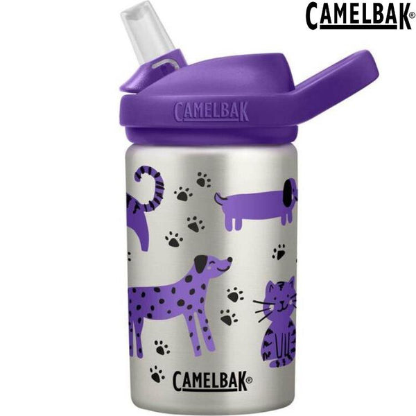 Camelbak EDDY+ Kids Stainless Steel Drink Bottle (400ml) - Cats & Dogs