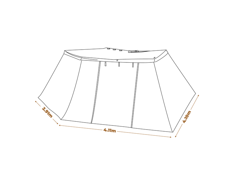 OZtrail Overlander BlockOut 270 Awning Wall Kit (2m)