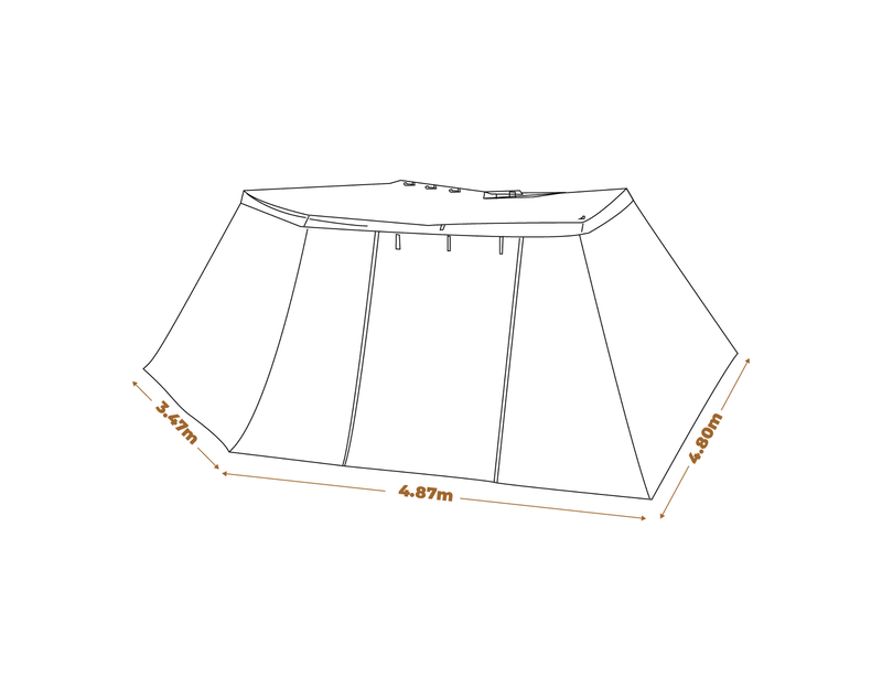 OZtrail Overlander BlockOut 270 Awning Wall Kit (2.5m)