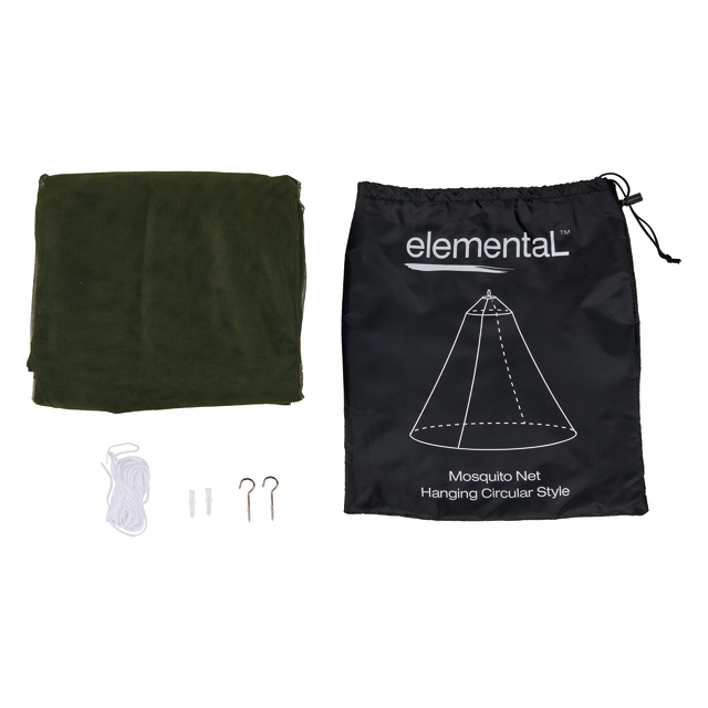 Elemental  Queen Circular Mosquito Net - Green