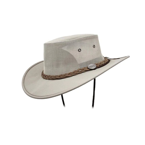 Barmah Hats Canvas Drover - Khaki (X-Large)