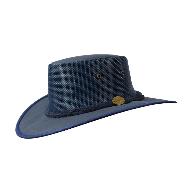 Barmah Hats Canvas Drover - Navy (Large)