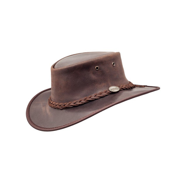 Barmah Hats Foldaway Oiled - Dark Brown