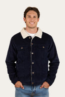 Ringers Western Mens Milawa Corduroy Fleece Lined Jacket - Navy
