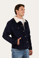 Ringers Western Mens Milawa Corduroy Fleece Lined Jacket - Navy