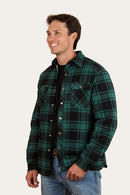 Ringers Western Sawyer Men's Sherpa Flannelette Jacket - Pine/Charcoal