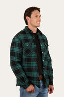 Ringers Western Sawyer Men's Sherpa Flannelette Jacket - Pine/Charcoal