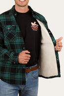 Ringers Western Sawyer Men's Sherpa Flannelette Jacket - Pine/Charcoal