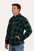 Ringers Western Sawyer Men's Sherpa Flannelette Jacket - Pine/Charcoal