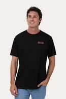 Ringers Western Mens Shake N Bake Loose Fit Short Sleeve Tee - Black
