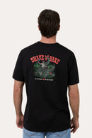 Ringers Western Mens Shake N Bake Loose Fit Short Sleeve Tee - Black