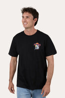 Ringers Western Mens Spinner Loose Fit Short Sleeve Tee - Black
