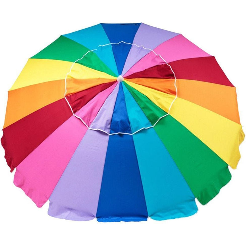 BeachKit 240cm Beach Umbrella - Rainbow