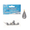 Jarvis Walker Tec Tackle Rocket Sinkers Size 1/2
