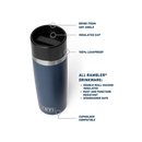 Yeti Rambler 16oz (473ml) Travel Bottle with Commuter Cap - Variety of Colours Available