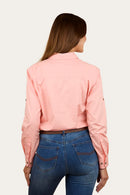Ringers Western Womens Pentecost River Half Button Work Shirt - Light Blush