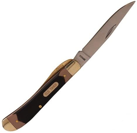 Shrade Old Timer 194OT Gunstock Trapper Lockblade Folding Pocket Knife