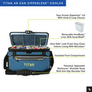 Arctic Zone Titan 48 Can Zipperless Hardbody Cooler - Marine Blue