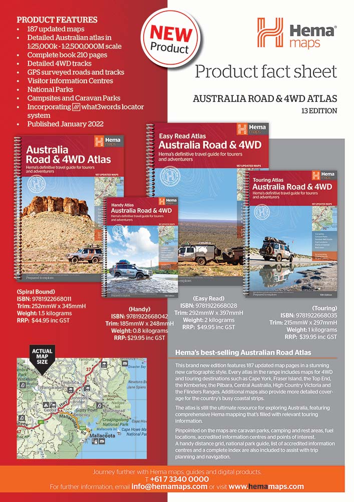 Hema Maps Australia Road & 4WD Touring Atlas